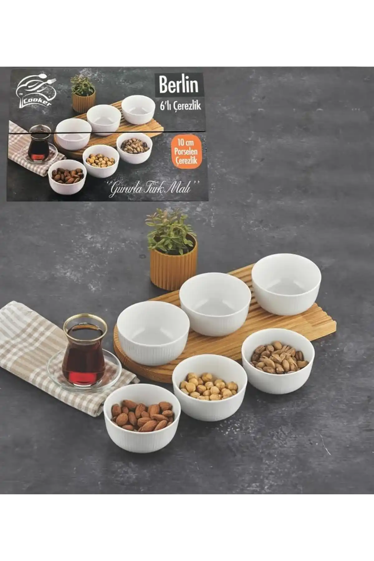 Cooker Porselen Çerezlik 10 cm 6lı