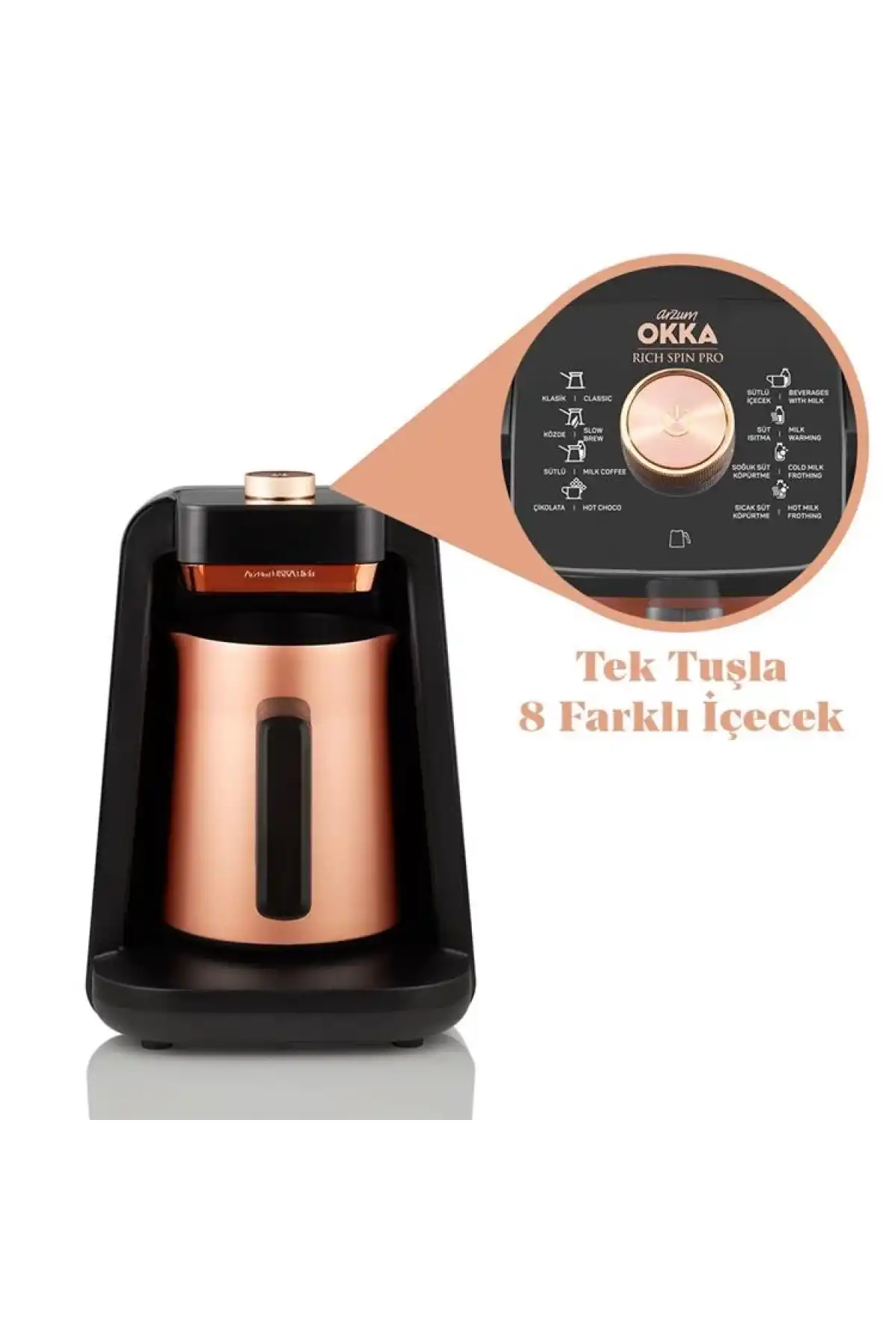 Arzum Bakır Okka Rich Spin Pro Türk Kahve Makinası 700w