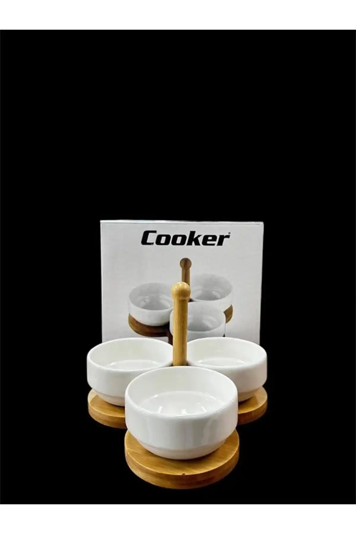 Cok Porselen 3lü Sunumluk