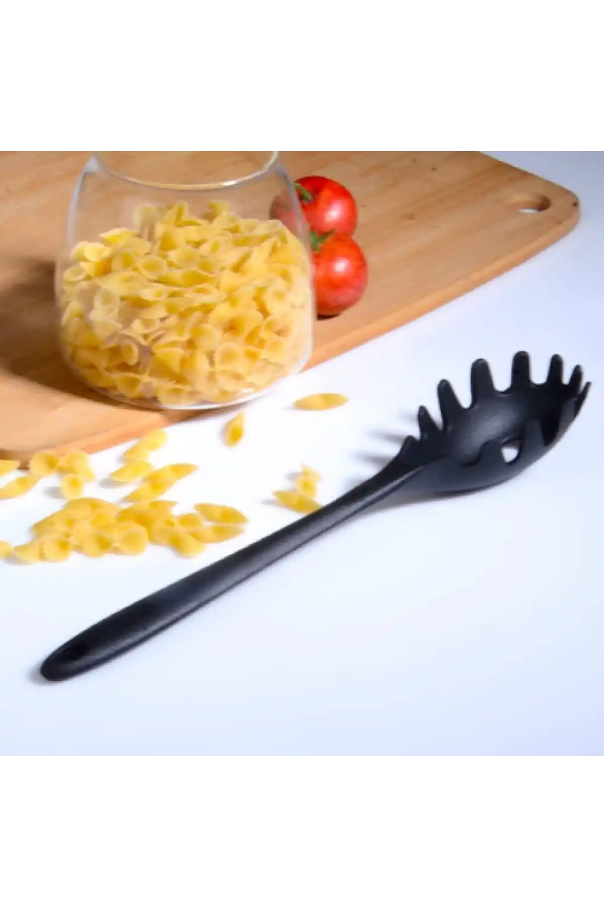 Kosova Siyah Silikon Makarna Kaşığı