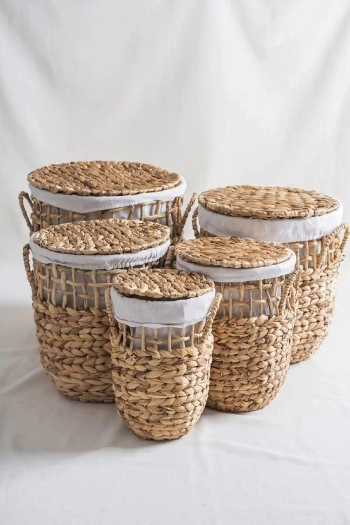 Acar SFG7889 Hasır Kapaklı Sepet 5li