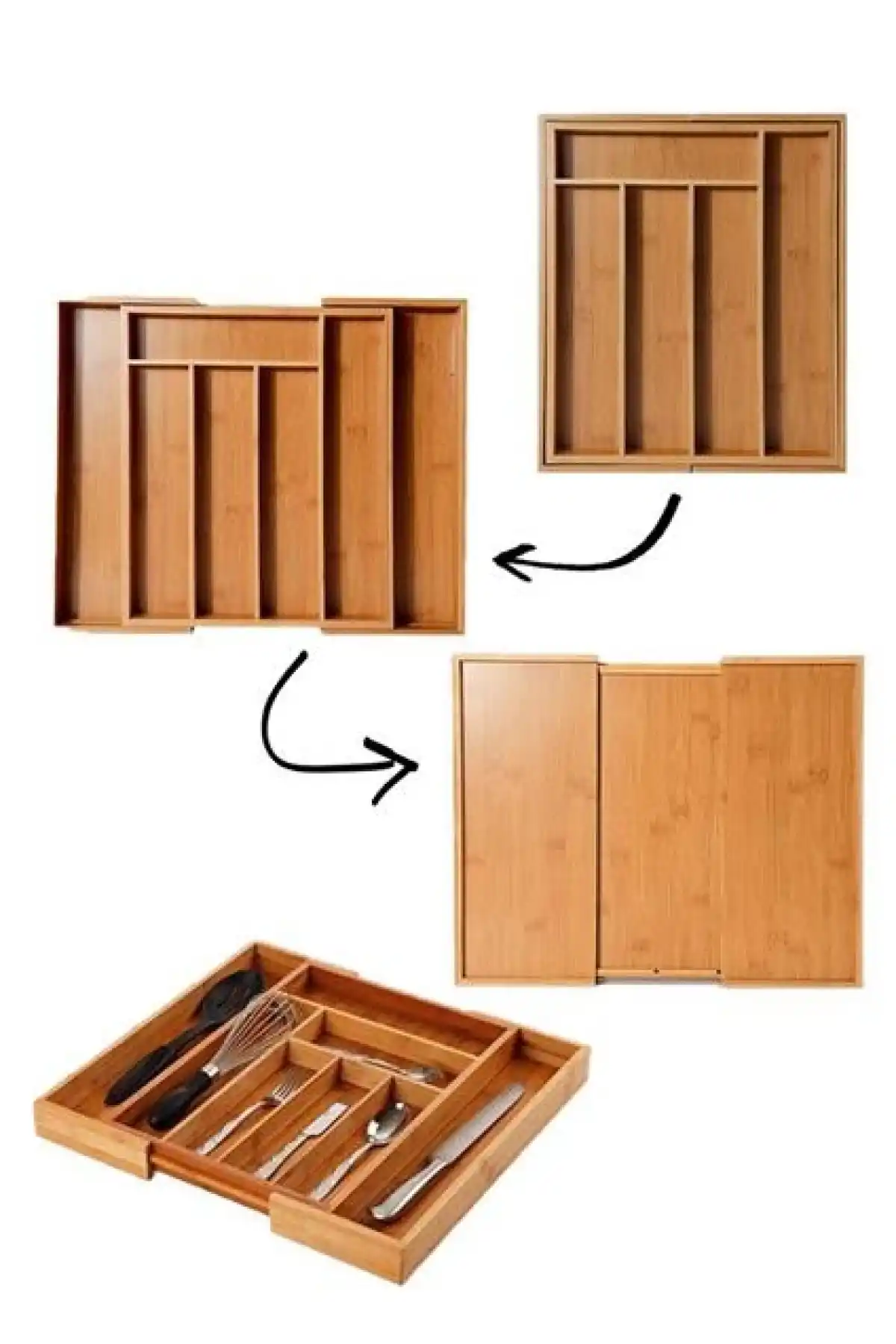 Mien Bambu Çekmece İçi Kaşıklık