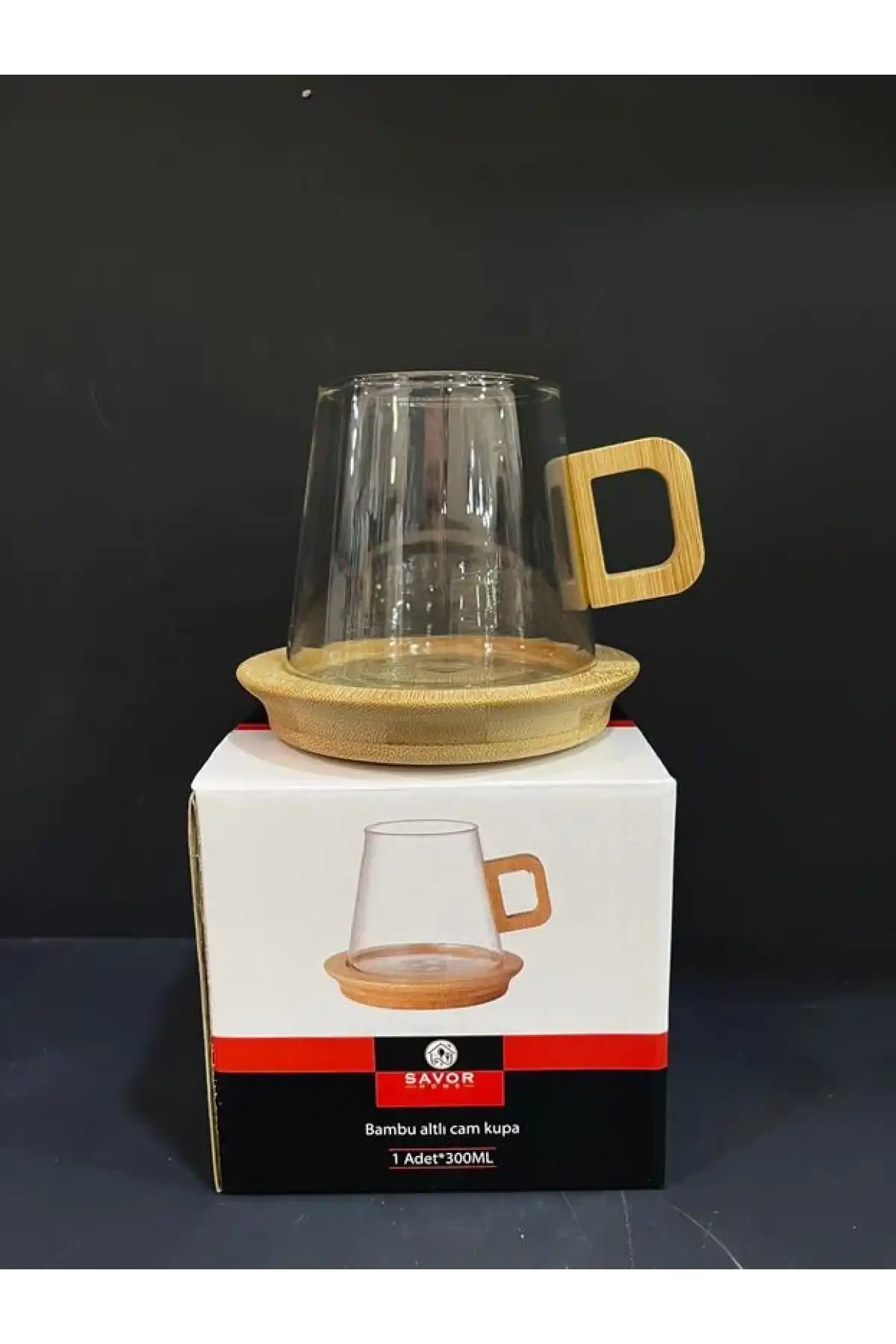 Slv Bambu Altlı Cam Kupa