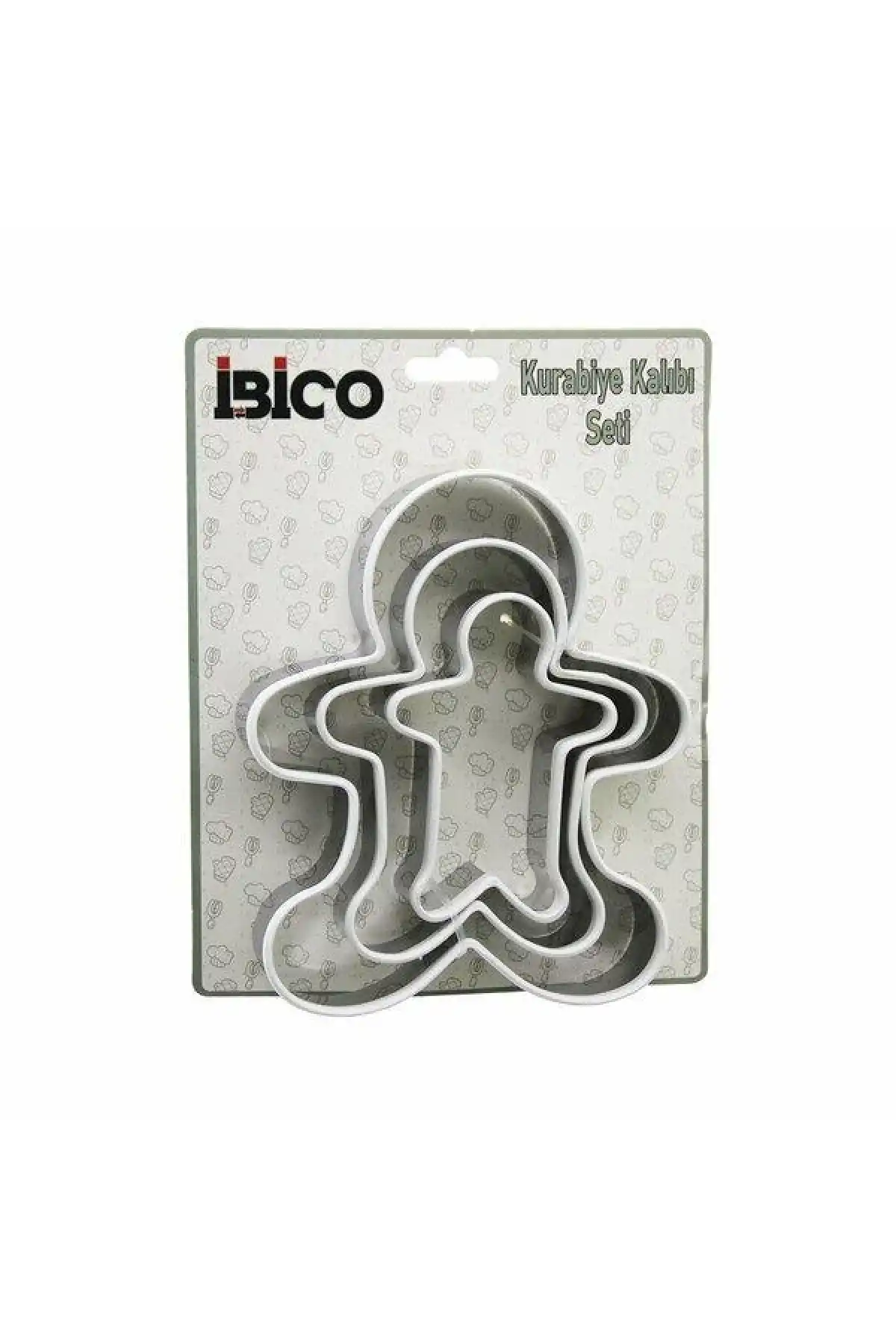 Bay 3lü Kurabiye Kalıbı 8/9.5/13.5cm