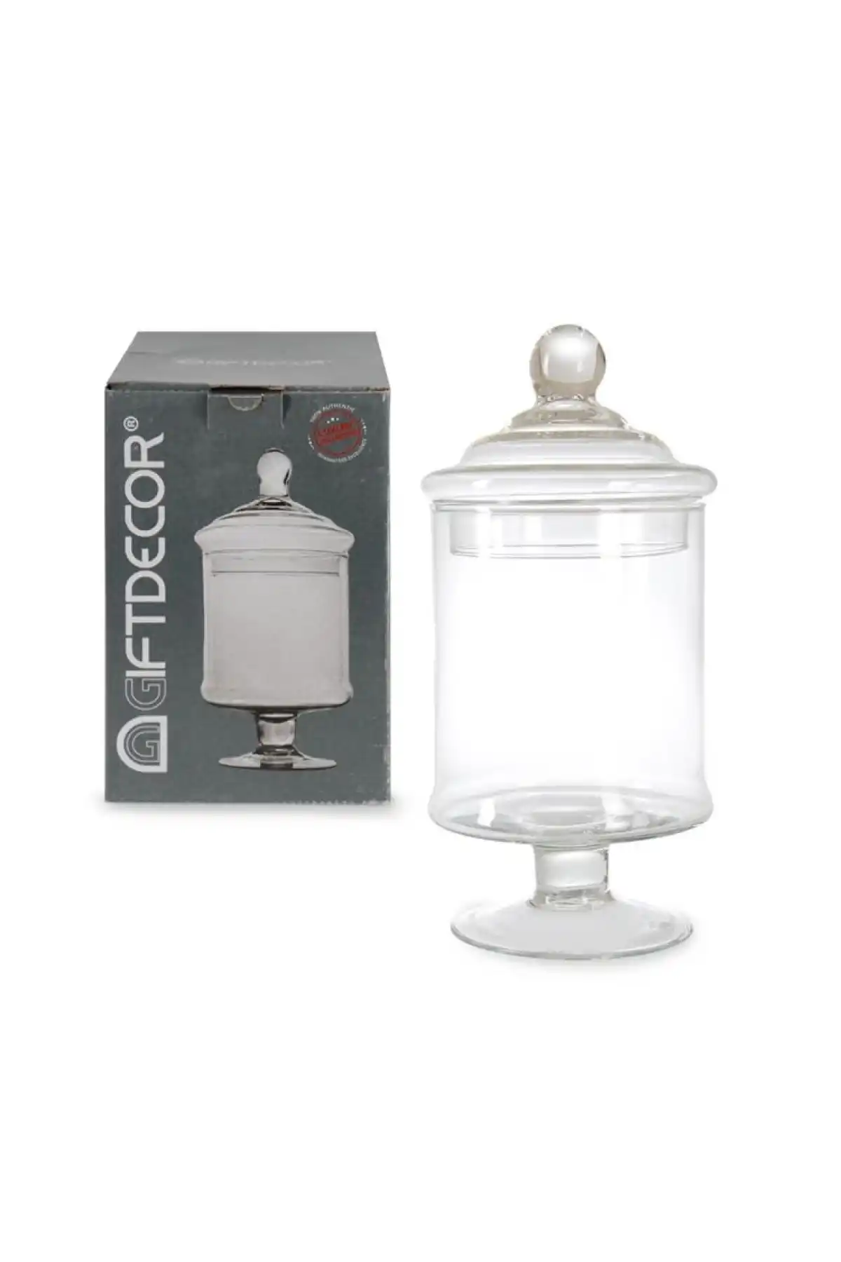 Ipk Cam Ayaklı Kapaklı 28cm Sunumluk