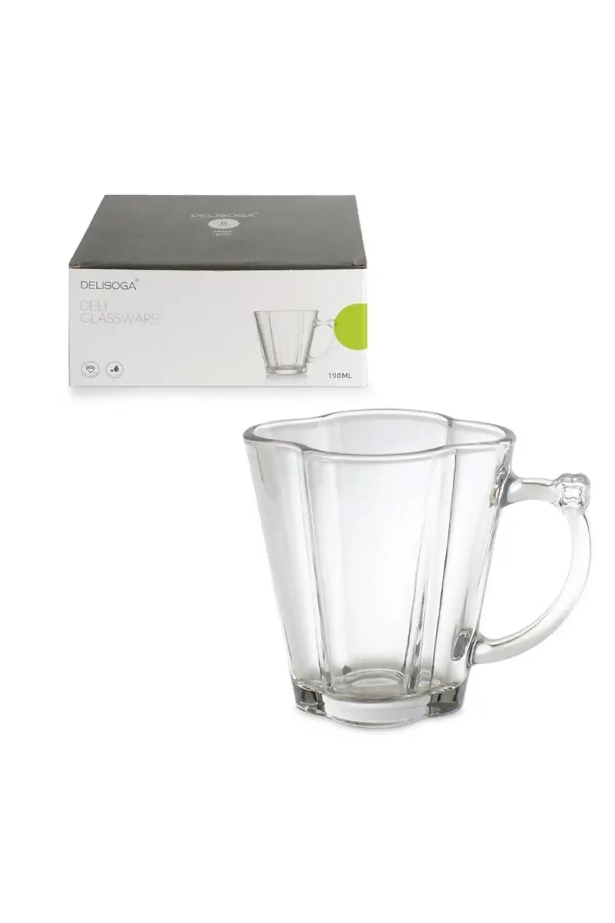 Esonez Cam Dalgalı Fincan 190 Ml 4lü