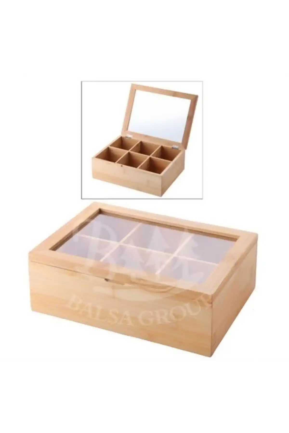 Bls 6 Bölmeli Çay Kutusu 19x25x9cm