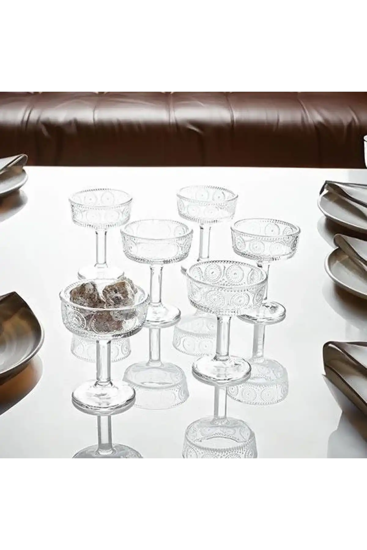 Kosova Kristal 6lı Kahve Yanı Sunum 9cm