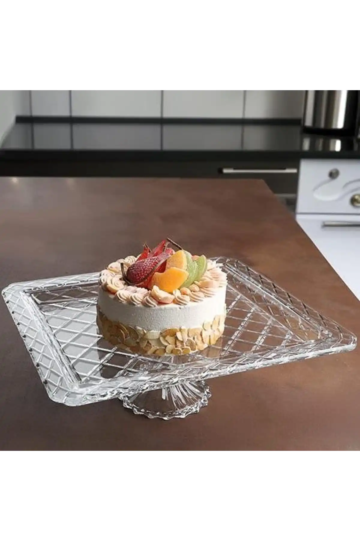 Ksv Cam Ayaklı Servis 35x30x12cm