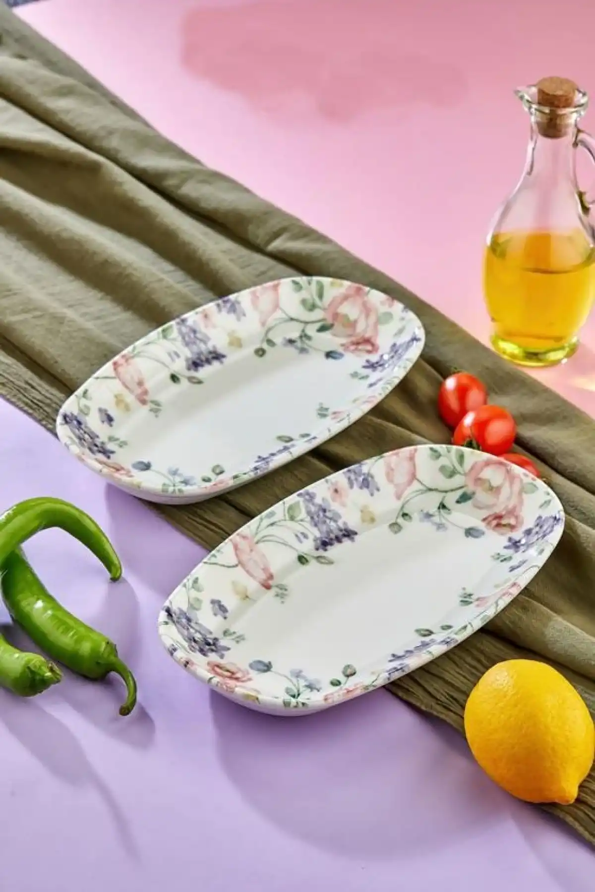 Cok Porselen 24cm 2li Kayık Tabak