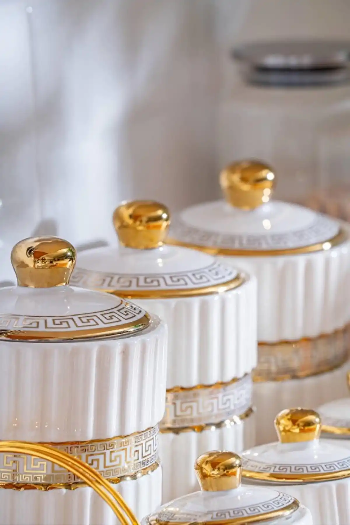 Acar Eva Gold Metal Standlı Baharatlık 7li