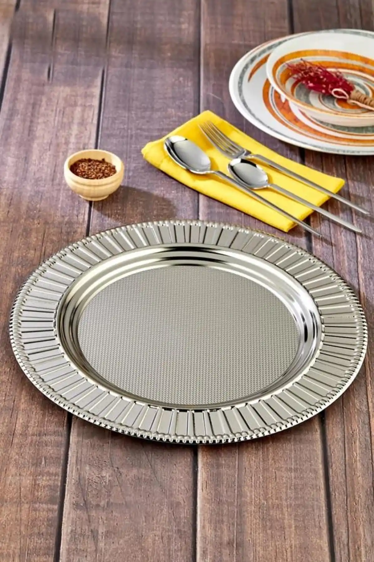 Cok Gümüş Renk Metal Supla 33cm