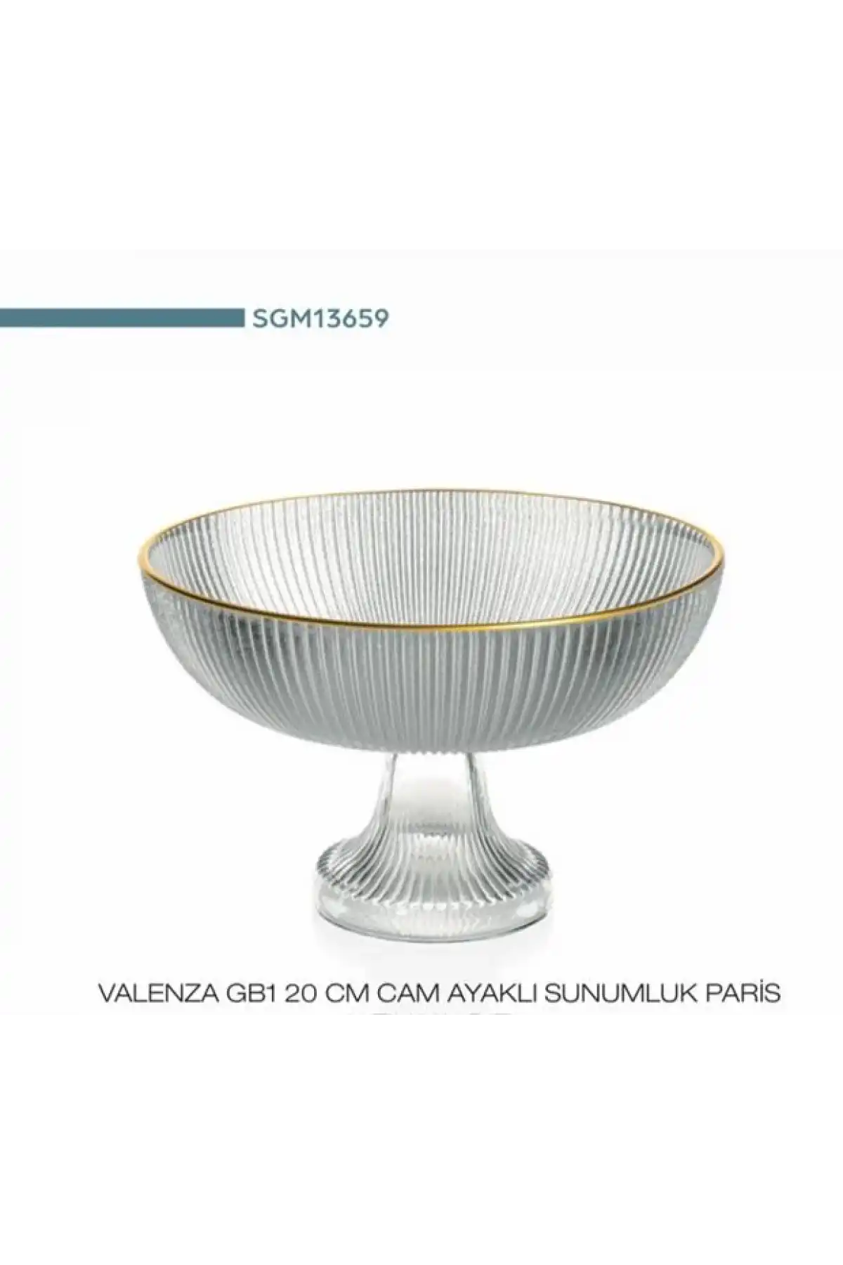 Sigma Valenza 20cm Ayaklı Yaldızlı Sunumluk