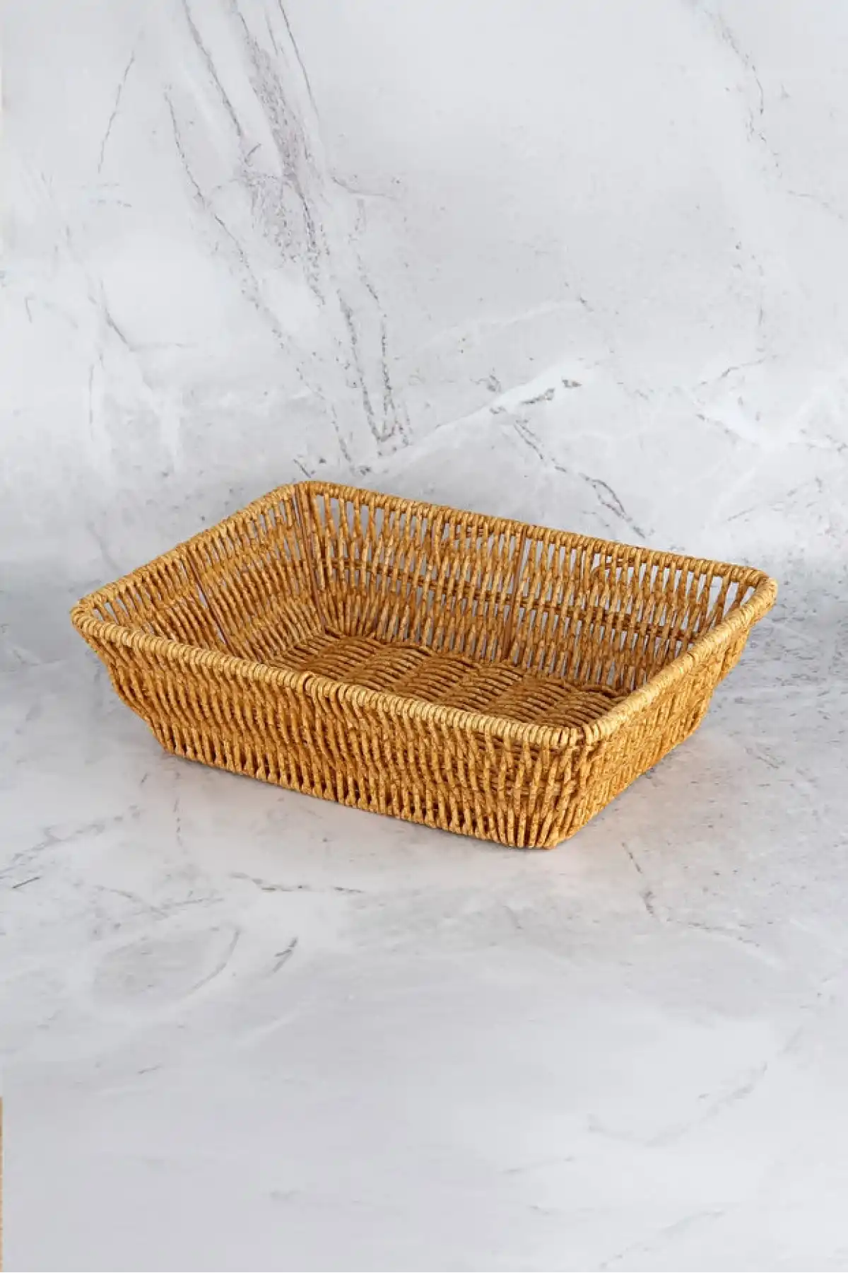 Mien Dikdörtgen Rattan Ekmek Sepeti 27x20x7 cm