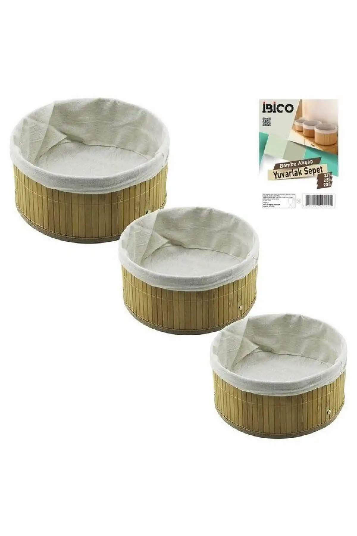 Bay 3 Boy Yuvarlak Organizer Sepet