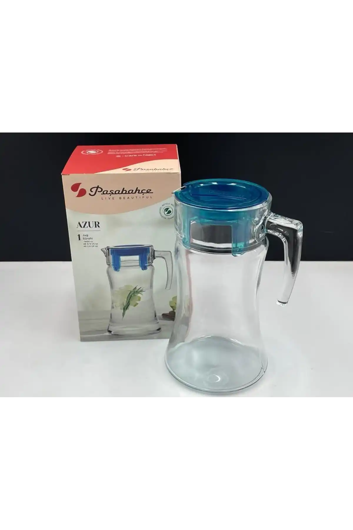 43018-1X6-Azur Turkuaz Kapak Sürahi 1400cc