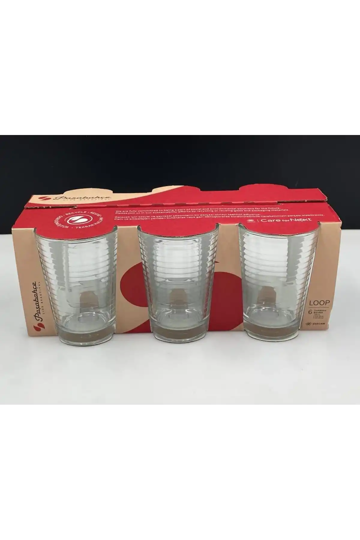 Paşabahçe Logolu Cam Bardak 215 cc 6lı