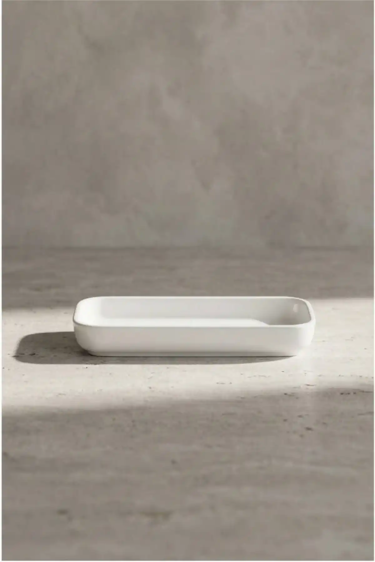 Acar SCT5405 Pure Royal Porselen Dikdörtgen Beyaz Tabak 20x8 cm