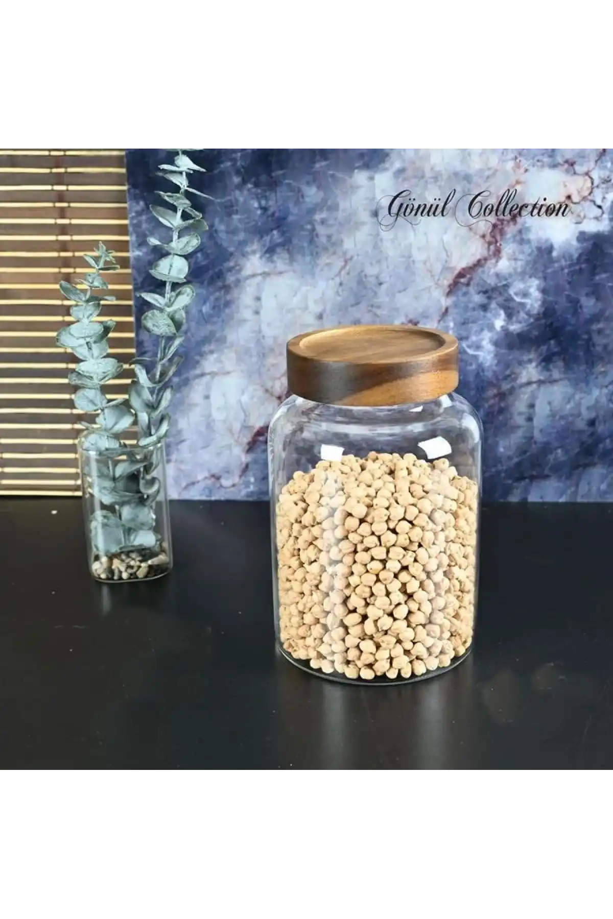 Gnl Bambu Kapaklı Kavanoz 13x18cm