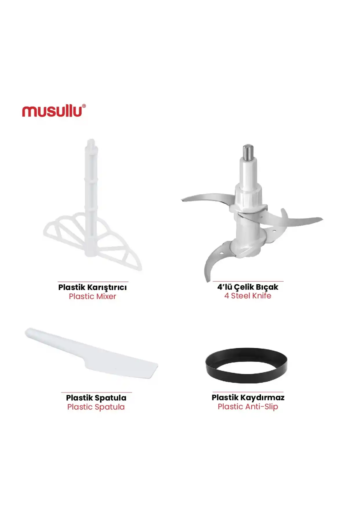Musullu Dokunmatik Doğrayıcı ve Parçalayıcı 2 L 1000W