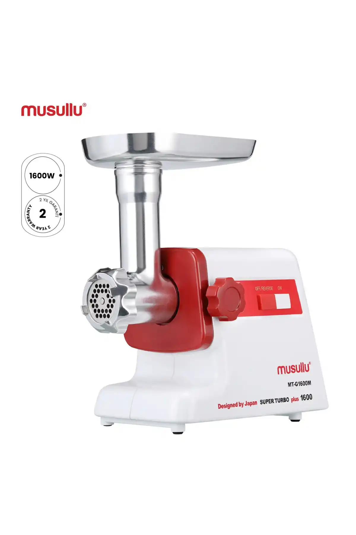 Musullu Et Kıyma Makinası Rende Aparatlı 1600 W