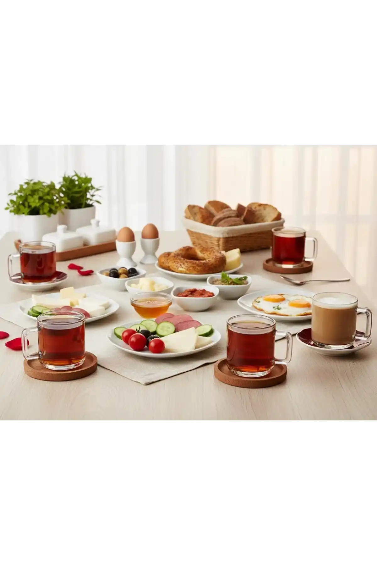 Paşabahçe 55833 Bricks Cam Kulplu Çay Kupası 250 cc 6lı
