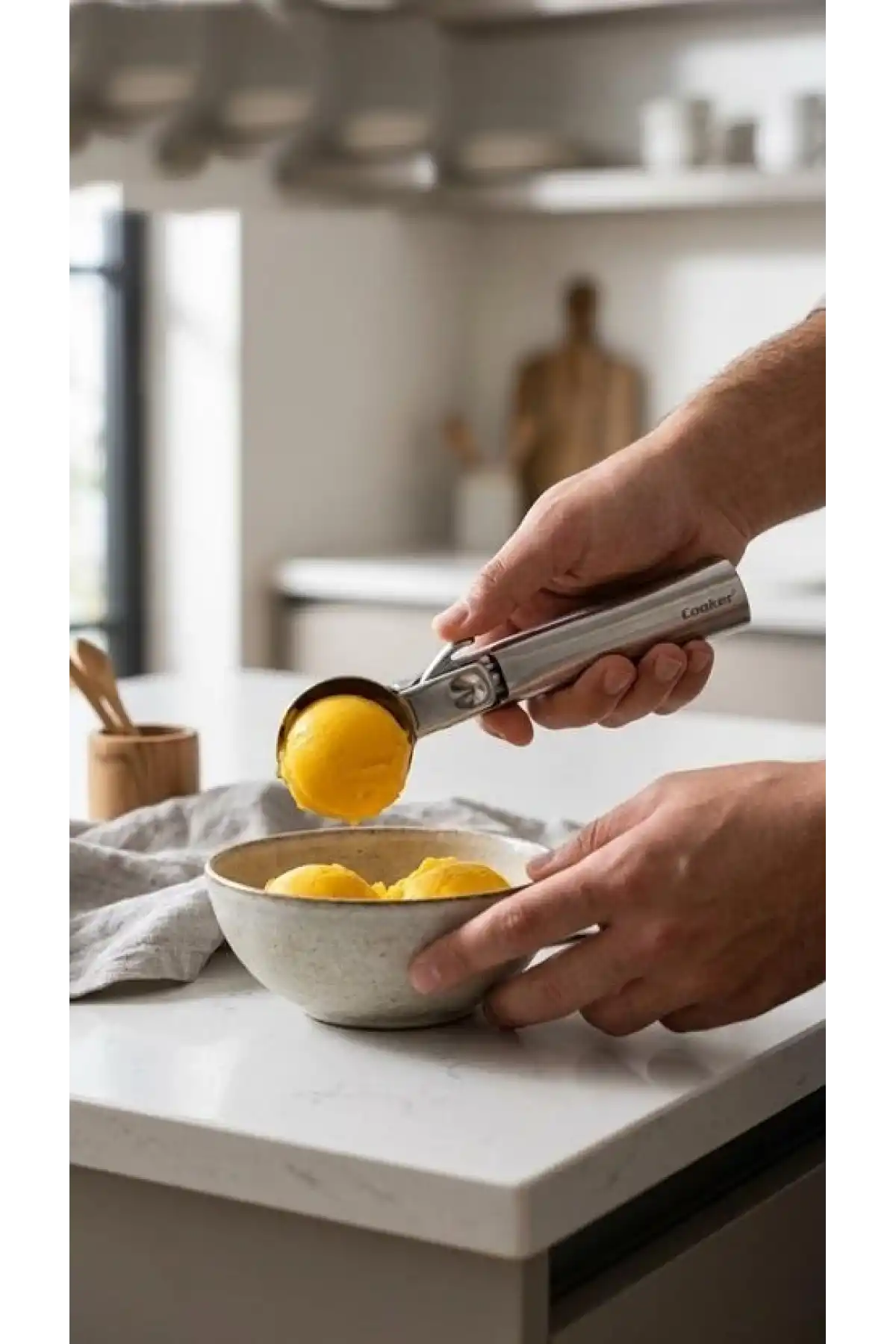 Cooker Çelik Dondurma Kaşığı