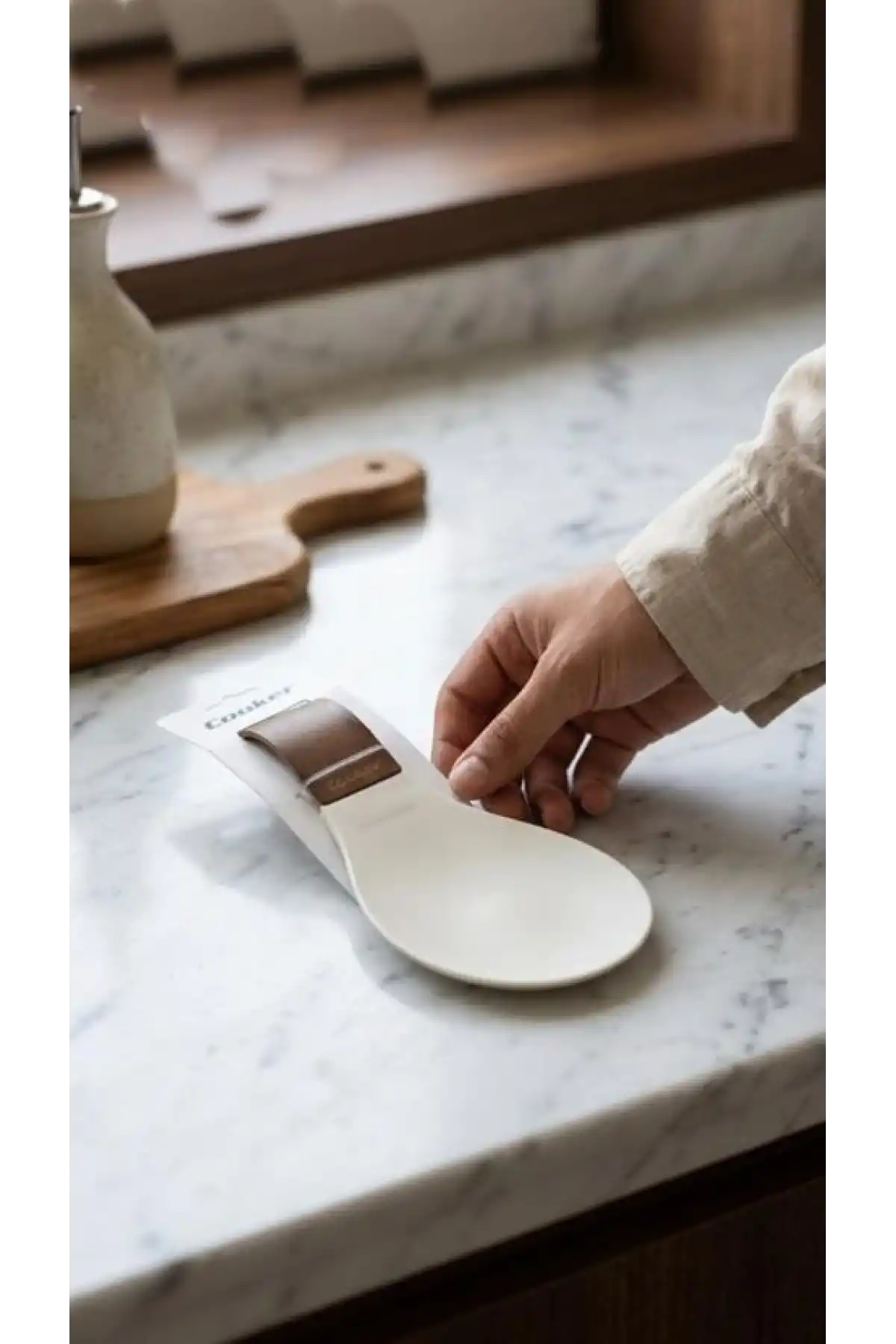 Cooker Ahşap Detaylı Silikon Kirli Kaşıklık
