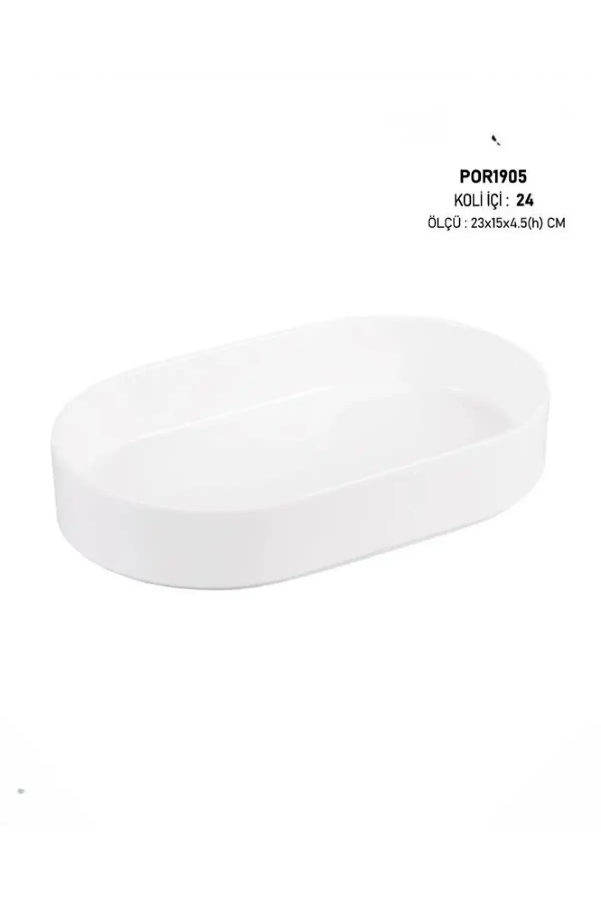 Mien Porselen Oval Tabak 23x15cm