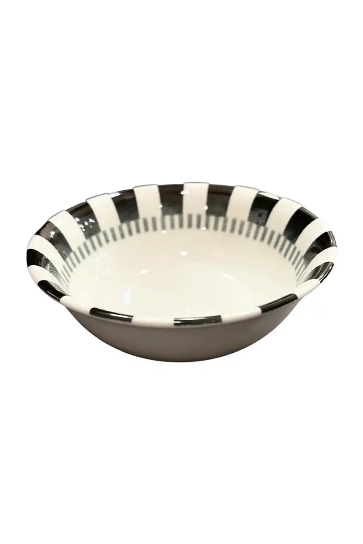 Cooker Porselen Siyah Beyaz Çorba Kasesi 6lı 14 cm