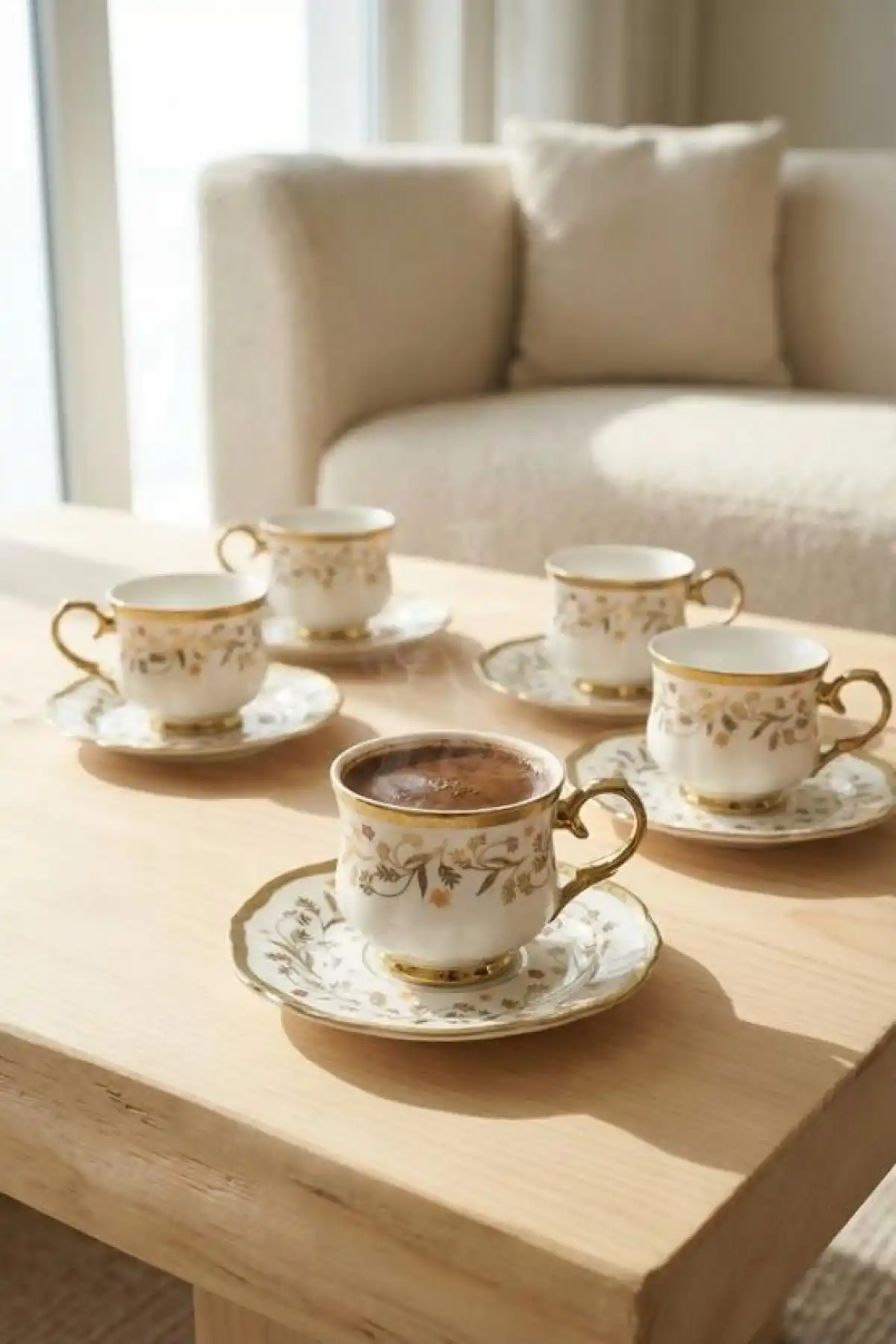 Acar Porselen 6lı Kahve Seti