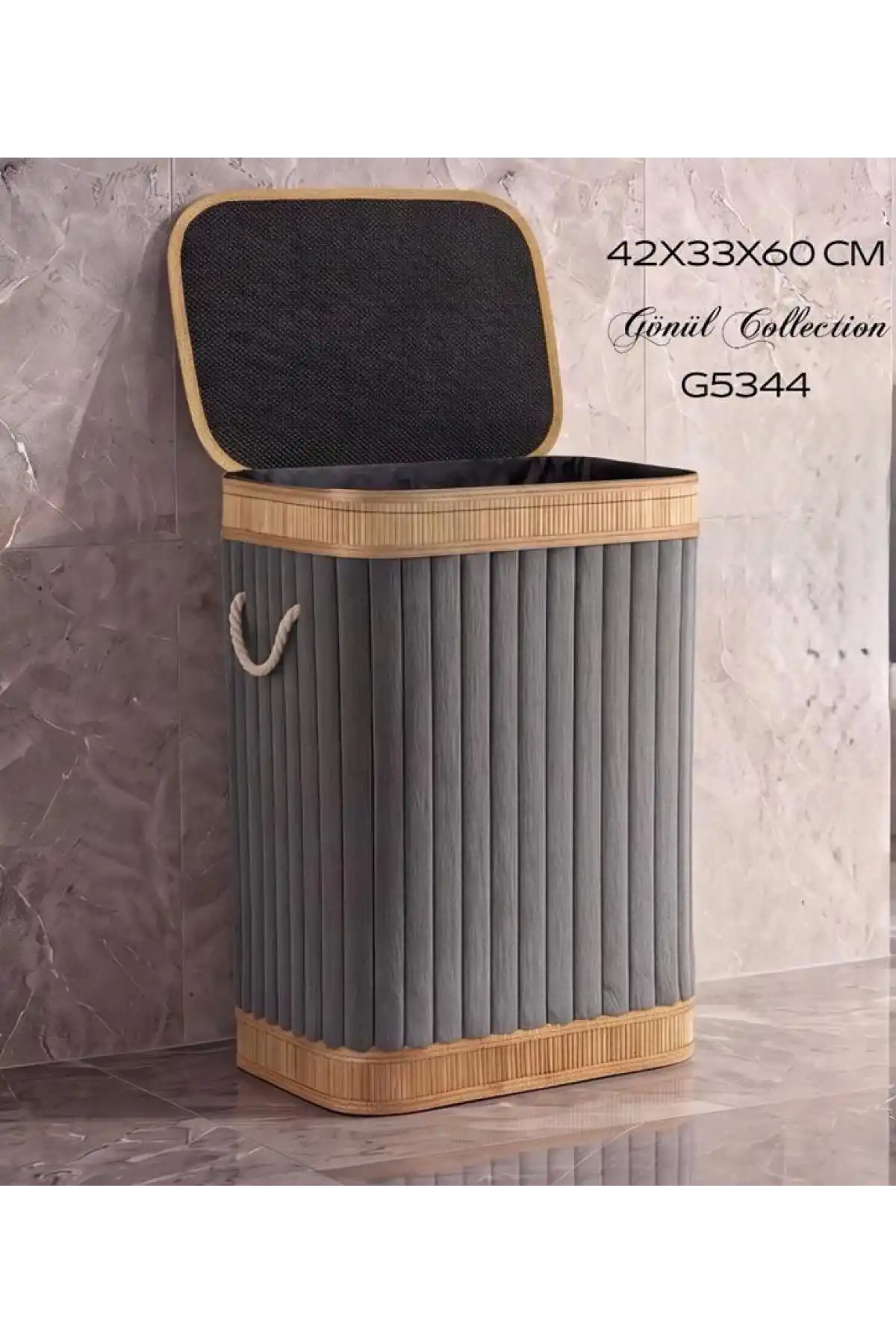 Gnl Bambu Çamaşır Sepeti 40x30x60cm