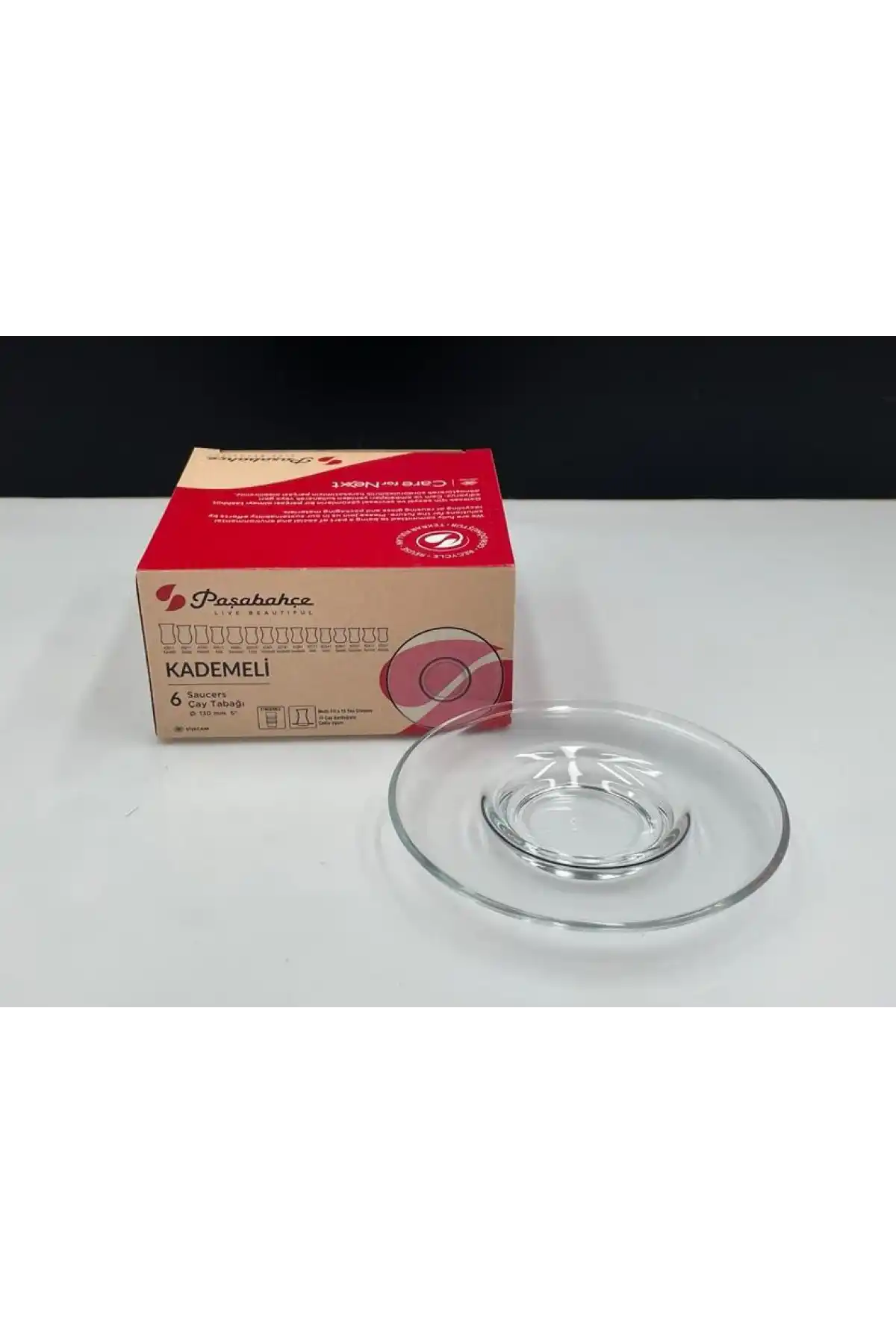 Paşabahçe Cam Çay Tabağı 13 cm 6lı