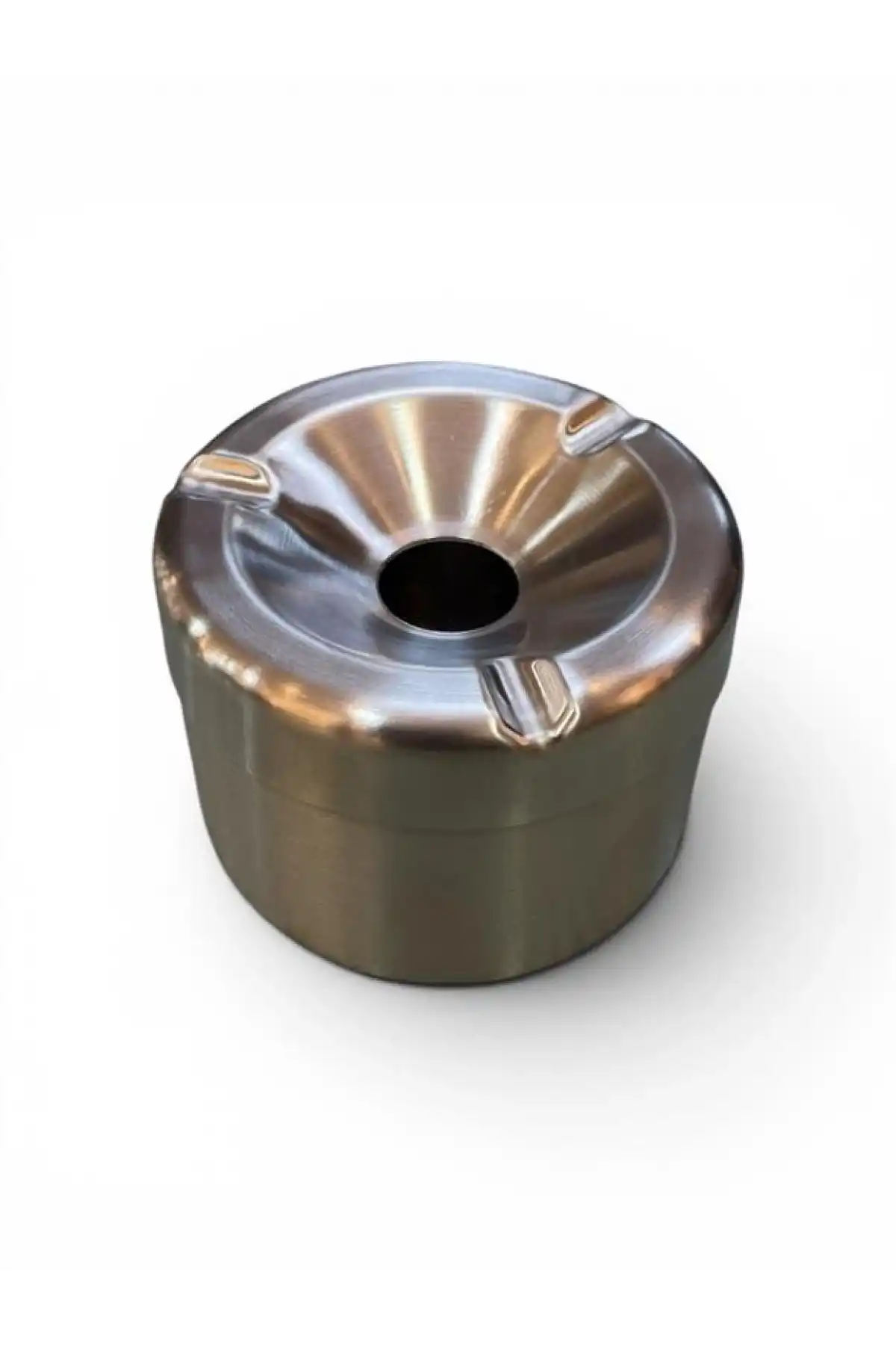 Kısmet Kapaklı Metal Gri Küllük 8x5 cm