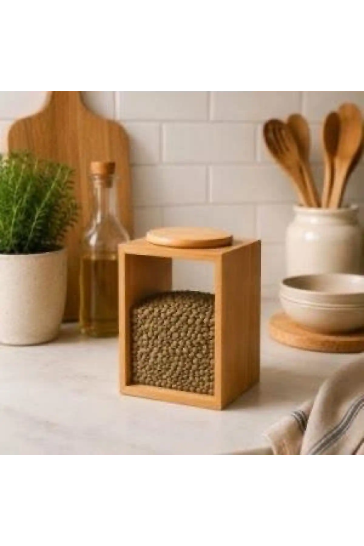 Bls Bambu Erzak Kabı 12x12x15cm
