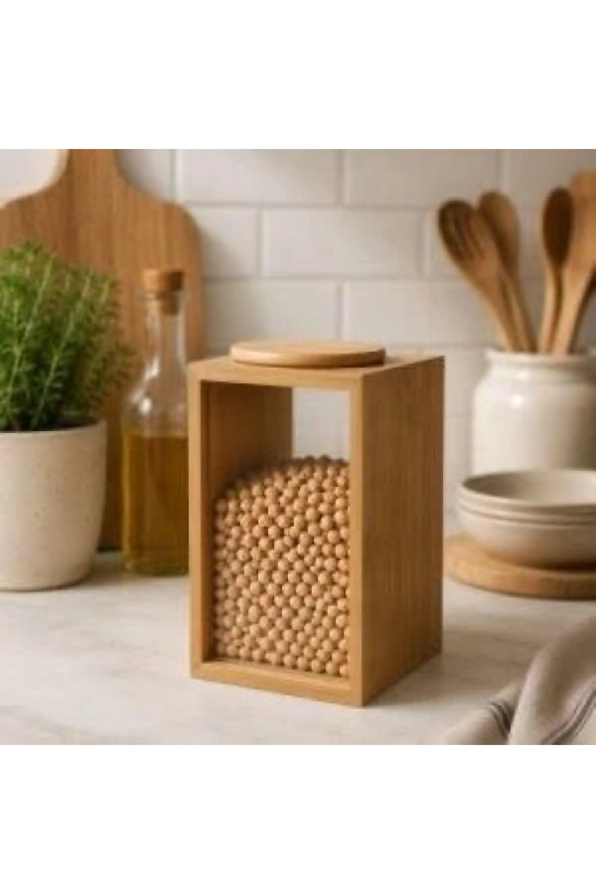 Bls Bambu Erzak Kabı 12x12x18cm