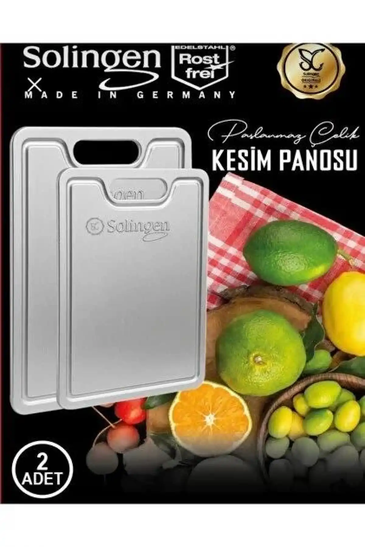 Solingen 2li Çelik Kesim Panosu