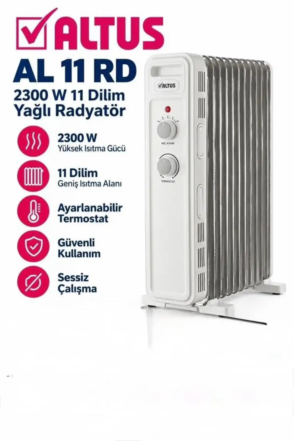Altus Yağlı Radyatör 2300w