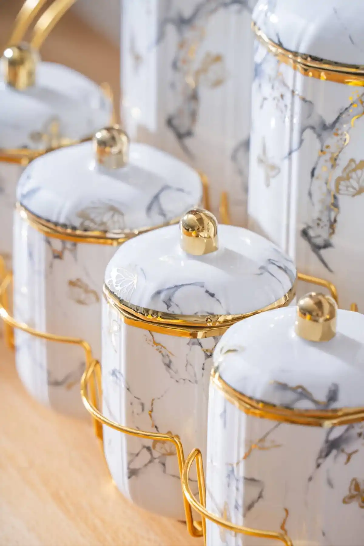 Acar Camel Standlı Porselen Baharatlık Takımı 7 Parça