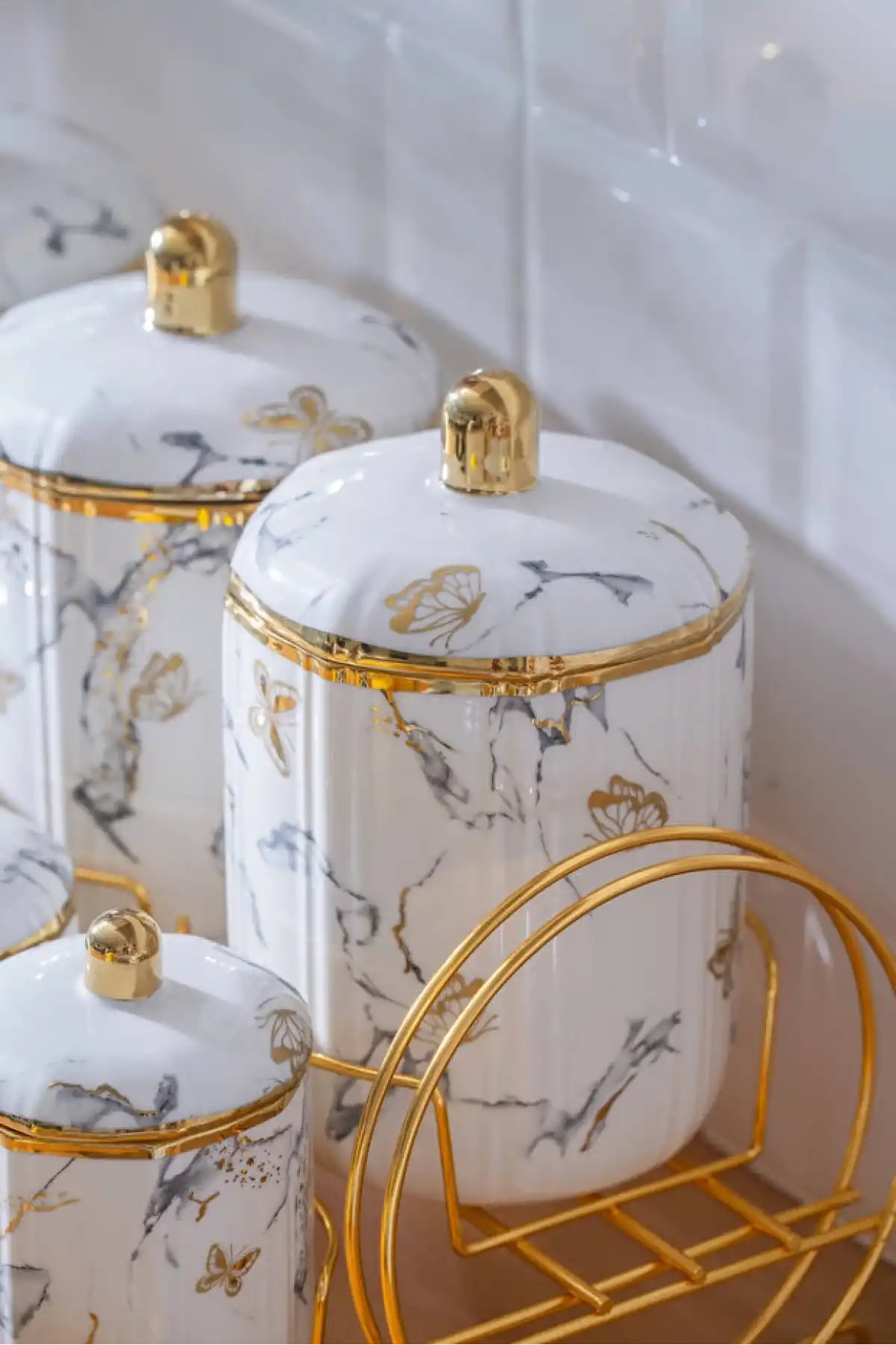 Acar Camel Standlı Porselen Baharatlık Takımı 7 Parça