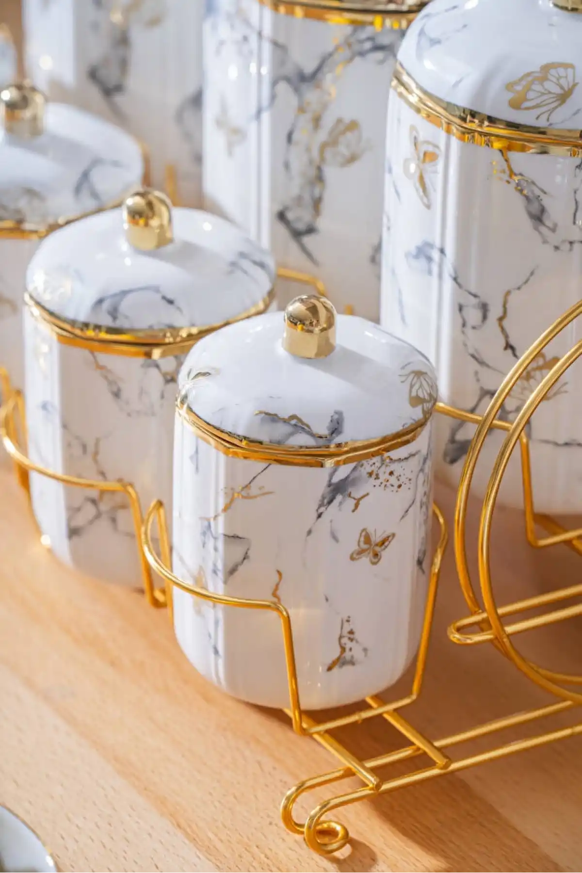 Acar Camel Standlı Porselen Baharatlık Takımı 7 Parça