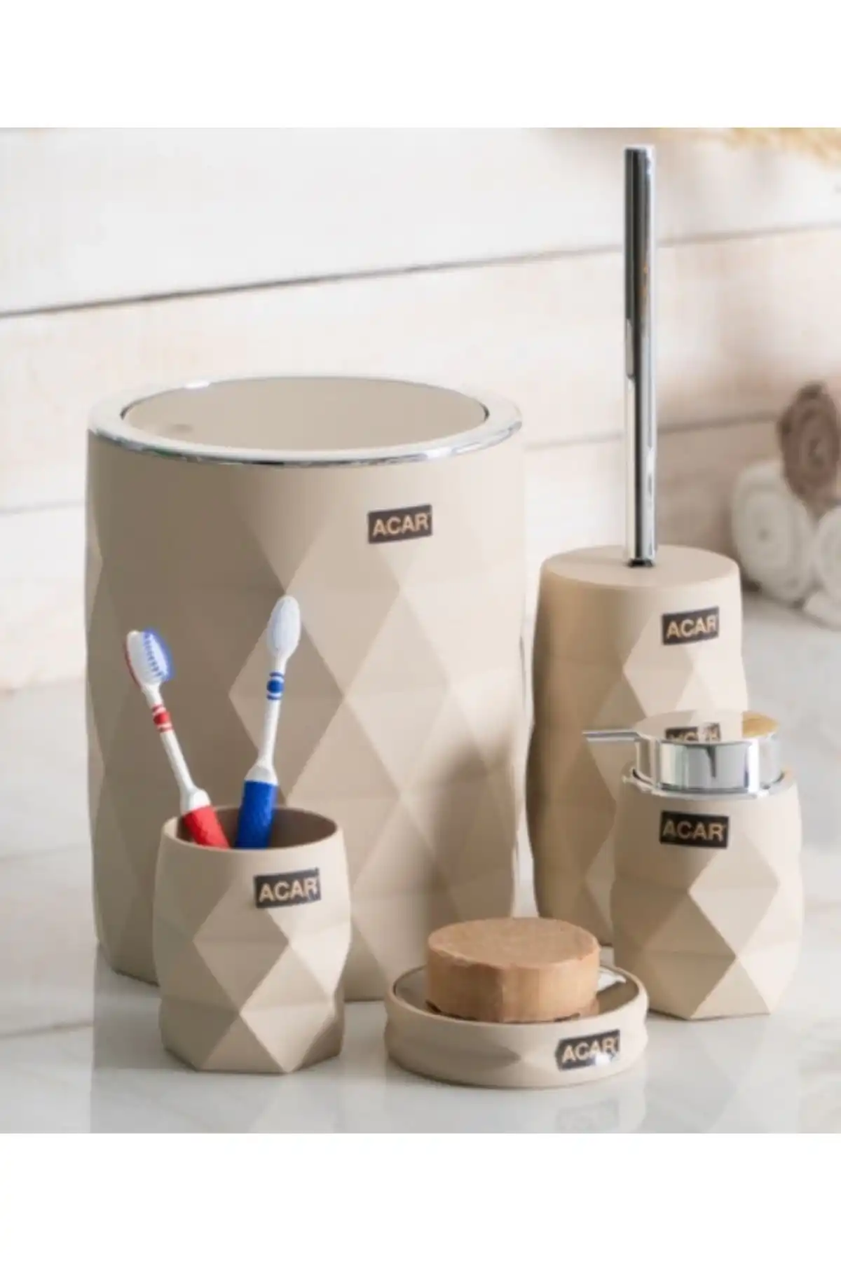 Acar AKR6468 Akrilik Astoria Banyo Seti 5 Li (Tekli)