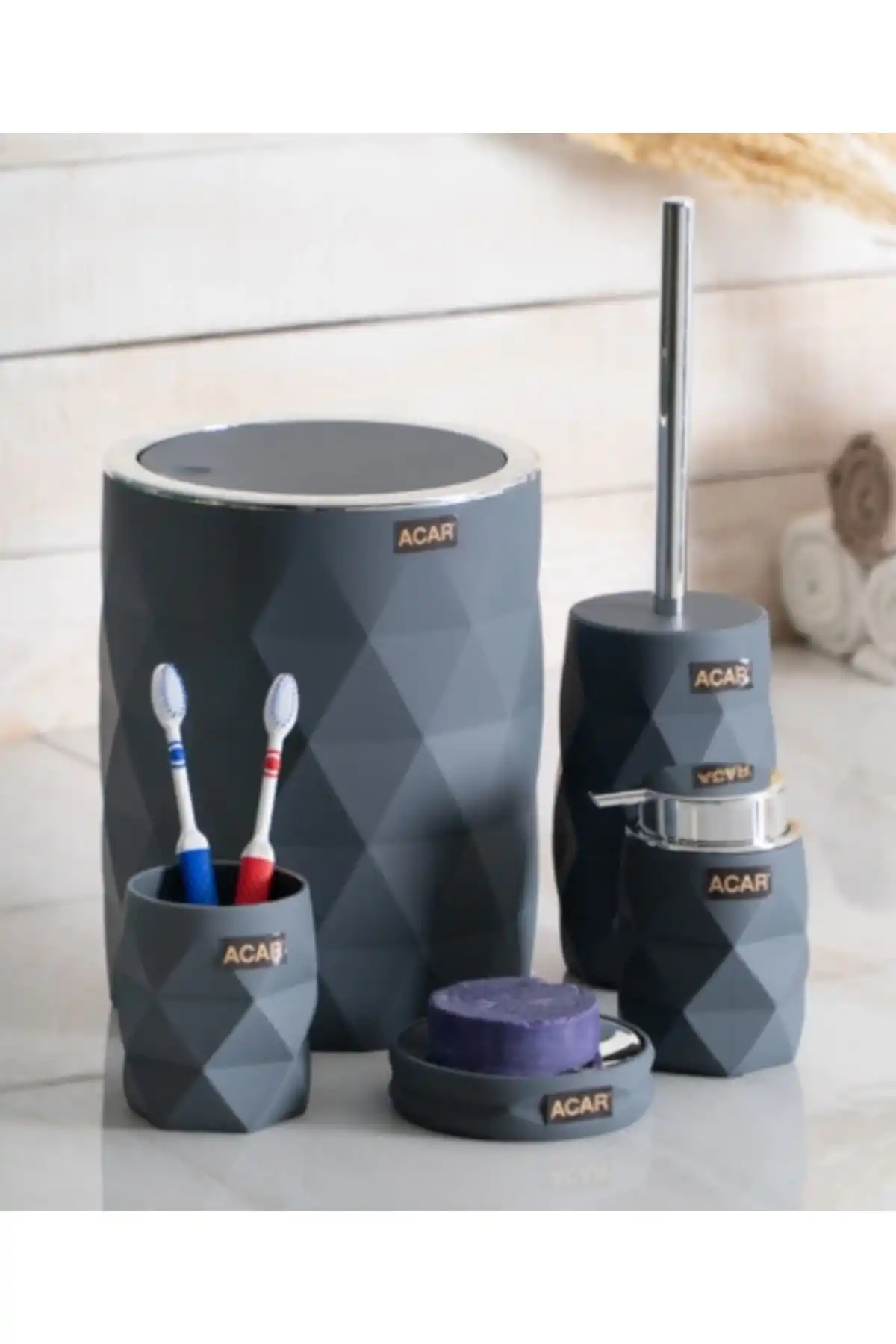 Acar AKR6468 Akrilik Astoria Banyo Seti 5 Li (Tekli)