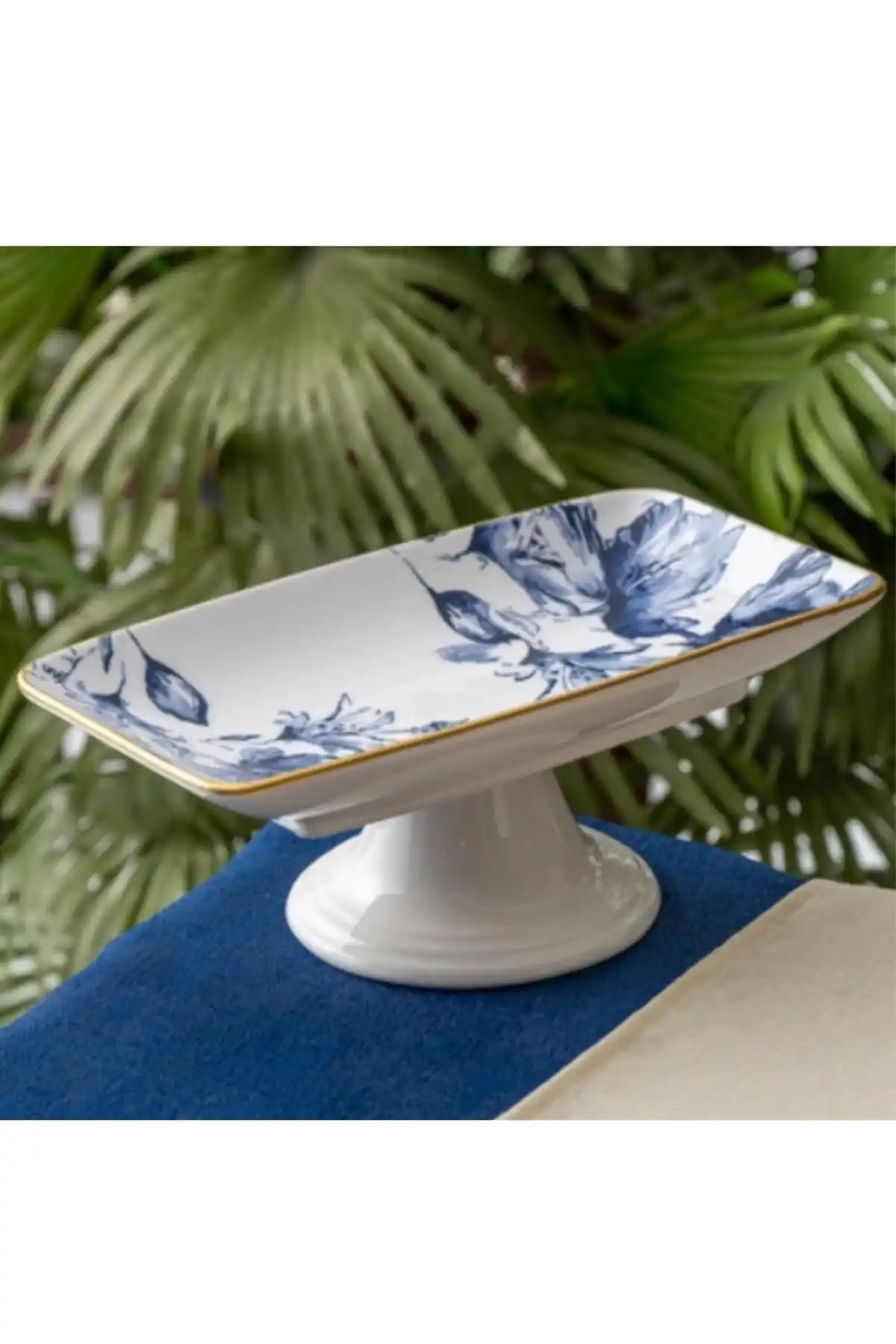 Acar HCA6716 Freesia Seramik Ayaklı Servis Tabağı 28 cm