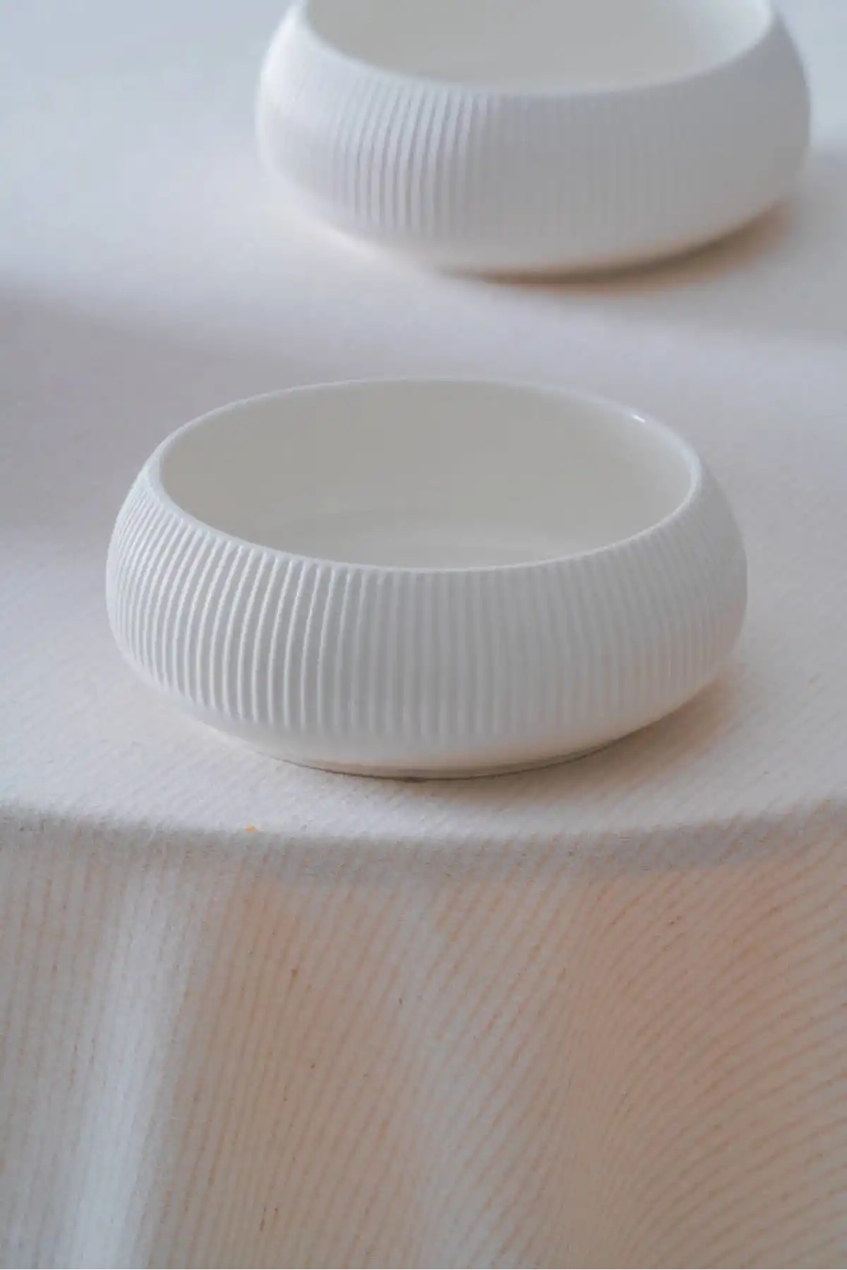 Acar Linea Porselen Beyaz Yuvarlak Kase 17x6 cm