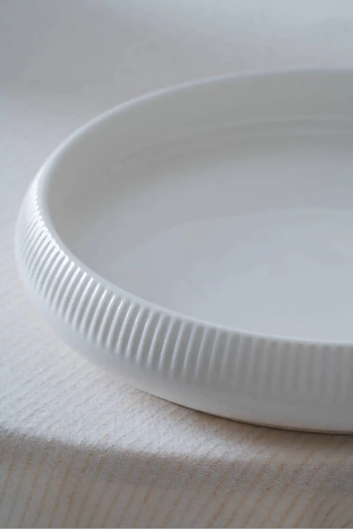 Acar Linea Porselen Beyaz Yuvarlak Tabak 6lı 24 x 3.8 cm