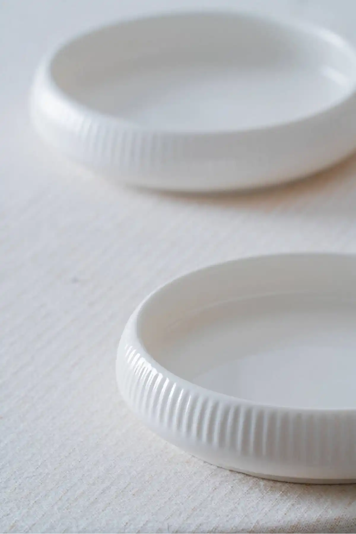 Acar Linea Porselen Beyaz Yuvarlak Tabak 6lı 13 cm
