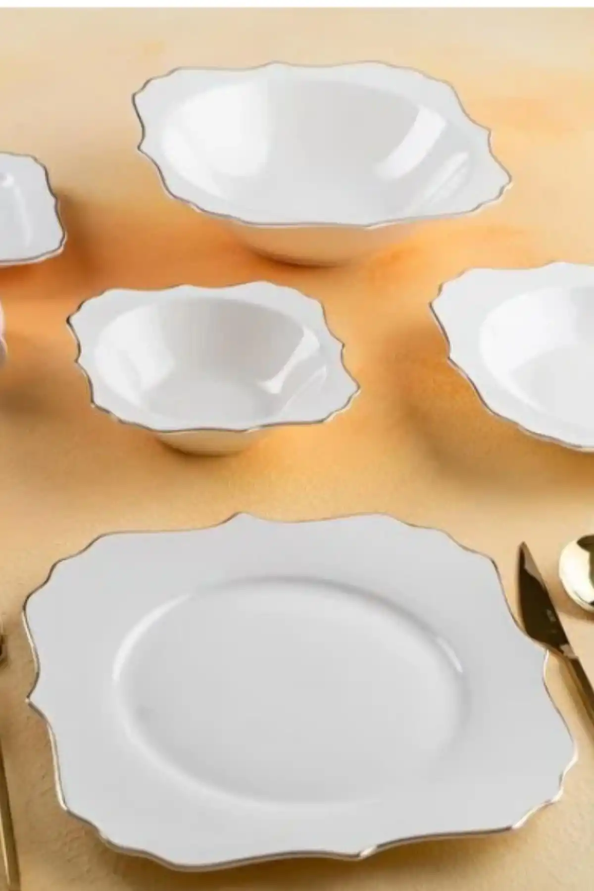 Acar LRN22.0115 Beyaz Porselen Yemek Takımı 29 Parça