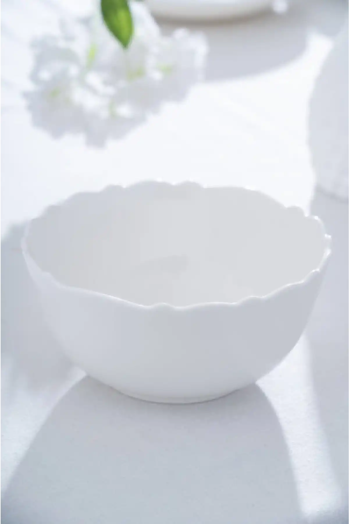 Acar Nirvana Beyaz Porselen Kase 17,5 x 17,5 x 9 cm
