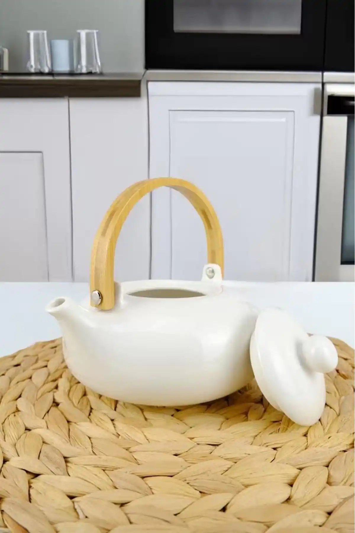 Acar PORJ5197 Beyaz Porselen Çaydanlık 750 ml